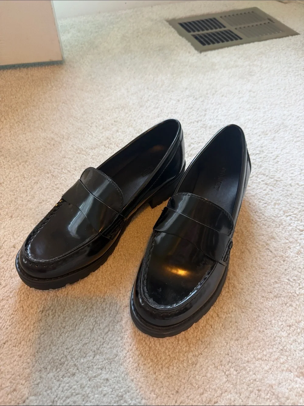 Old Navy Black Patent Penny Loafers
